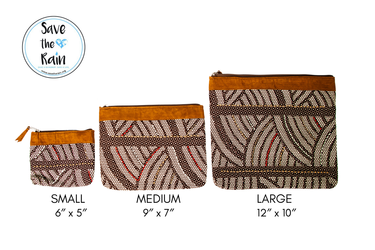 Zipper Pouch- "Mduara" Medium