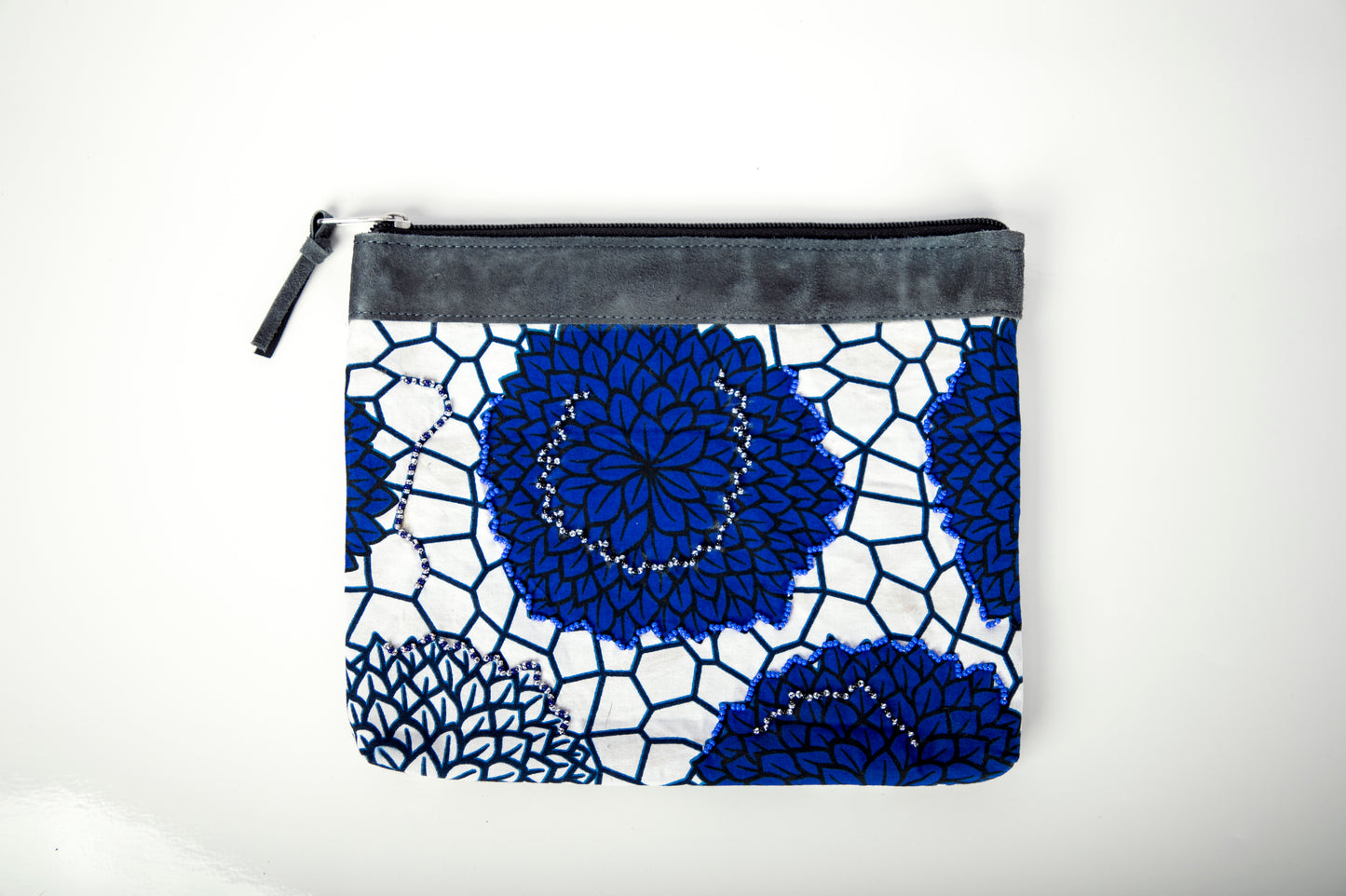 Zipper Pouch- "Maua" Medium