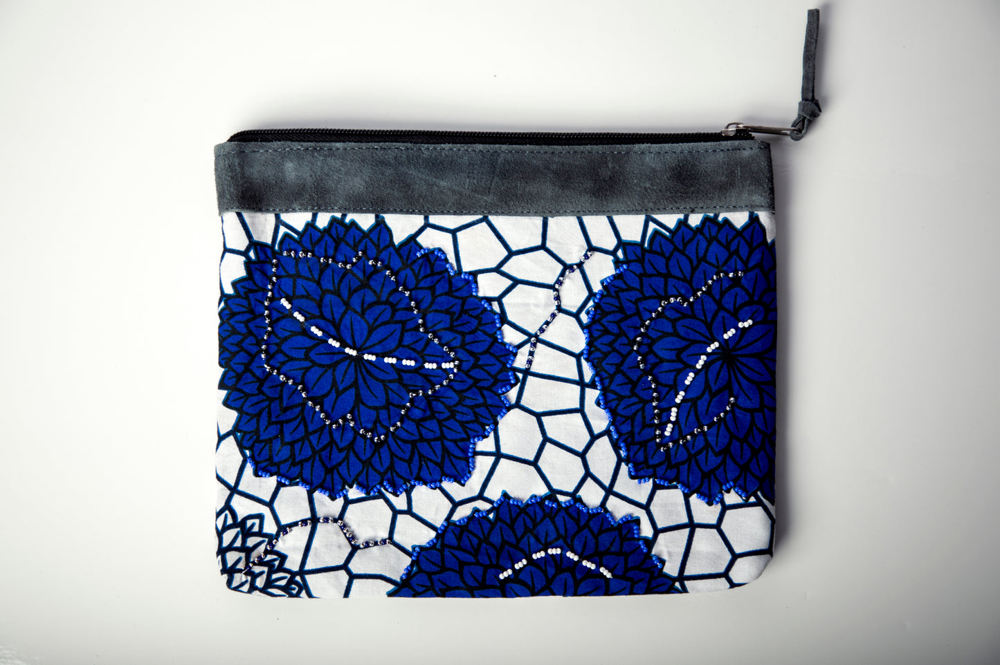 Zipper Pouch- "Maua" Medium