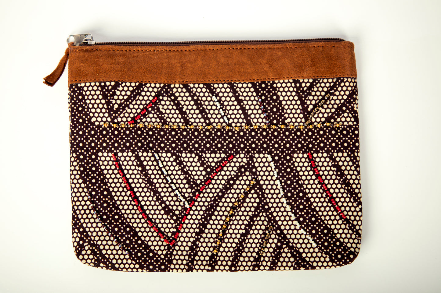 Zipper Pouch- "Mduara" Medium